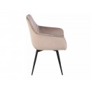 Стул SIGNAL SERVIO Velvet Bluvel 40 темно-бежевый/черный, поворотный